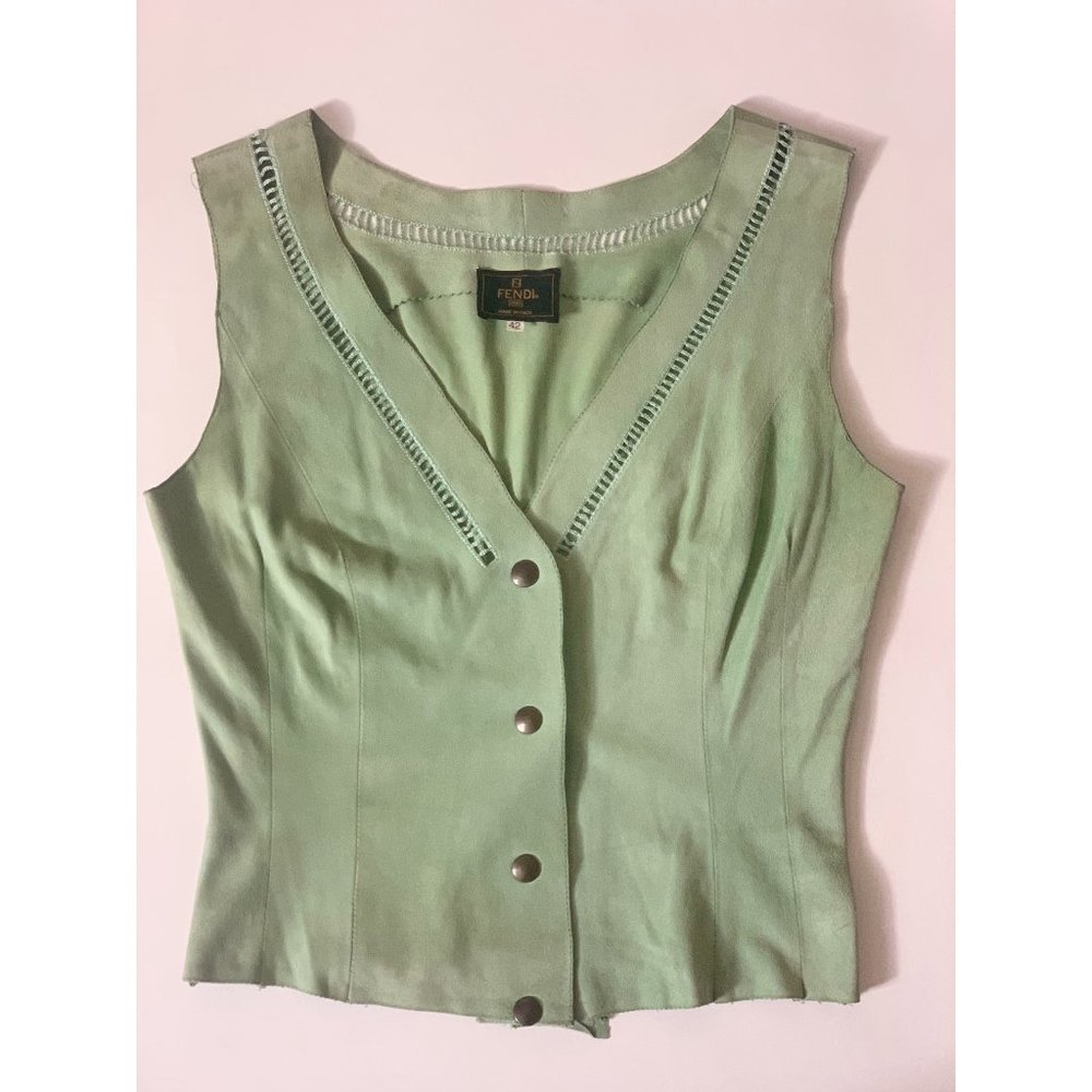 Fendi Vintage Suede Button Vest